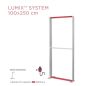 Preview: LUMIX 100 SEG Standrahmen mit LED, 100x250cm