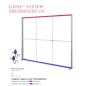 Preview: LUMIX XL 300 SEG Standrahmen mit LED, 300x300cm (BxH)