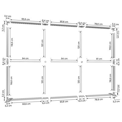 Lumix 285, SEG Rahmensystem, Abmessungen