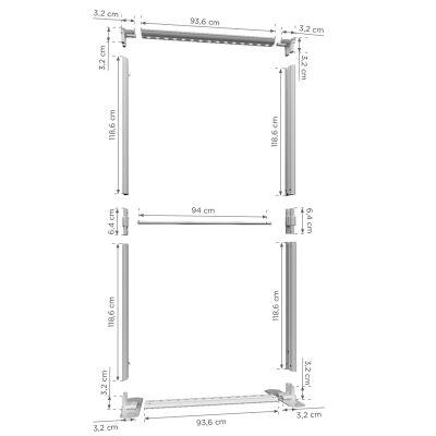Lumix 200, SEG Rahmensystem, Abmessungen