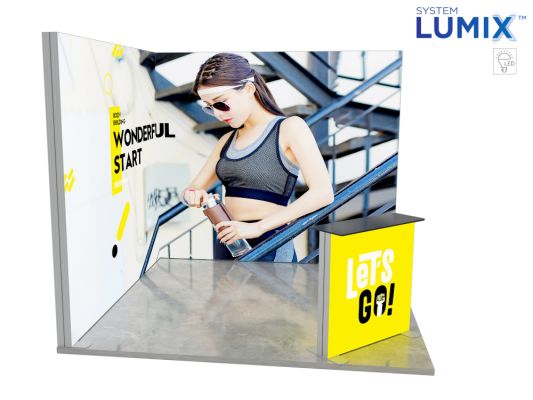 Lumix Messestand Corner 5x3m