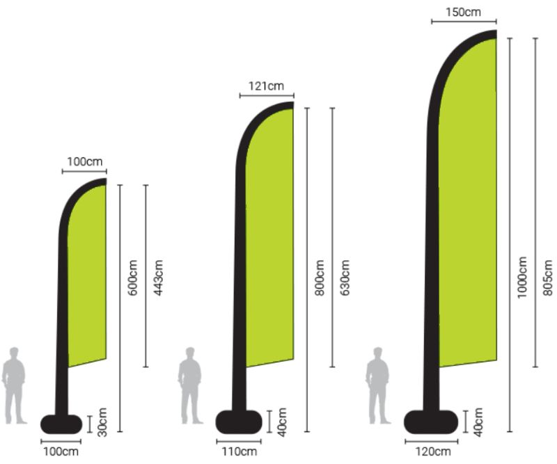 Inflat Giant Flag Abmessungen